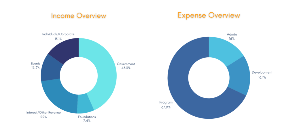 2025 expense and income overview charts
